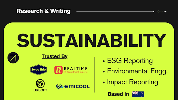 write environmental engineering, esg, and sustainability reports