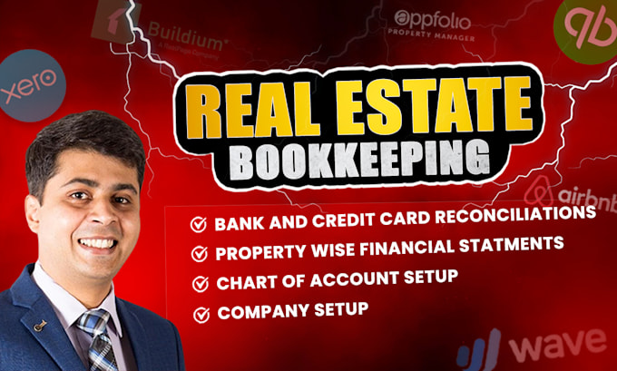 do real estate, quickbooks, buildium, appfolio, and airbnb bookkeeping