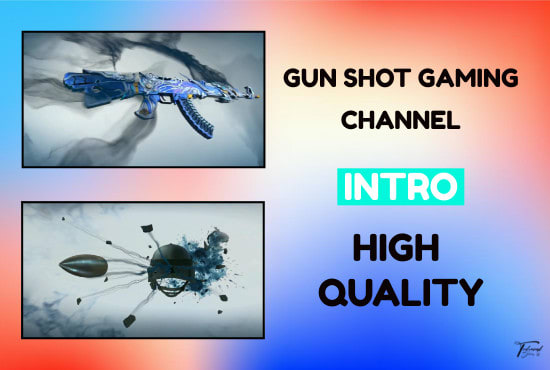 create gun shot gaming channel intro