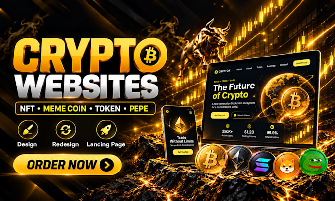 design crypto, nft, token, meme coin, pepe wordpress website