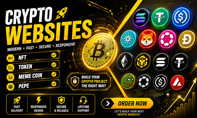 design crypto, nft, token, meme coin, pepe wordpress website