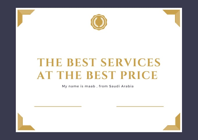 design the best for you at a low price