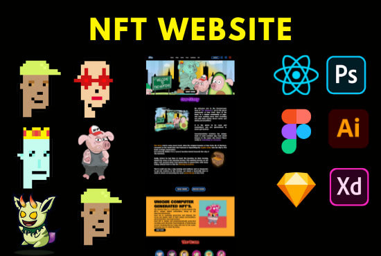 design nft website front end in react js