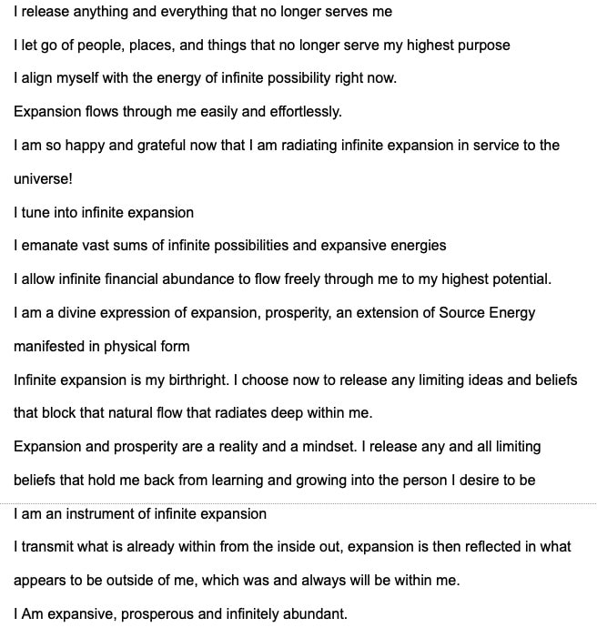 create affirmations for your desires