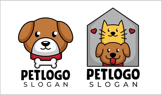 do stunning dog, pet, cat, or animal logo