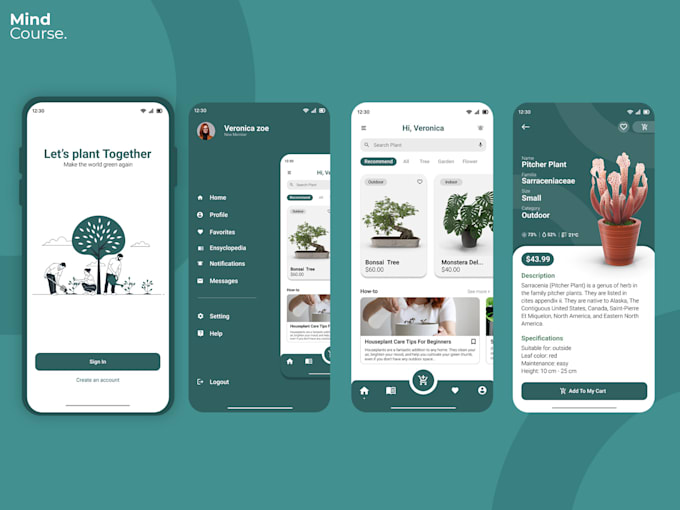 Do ui ux design for mobile apps by Mindcourse | Fiverr