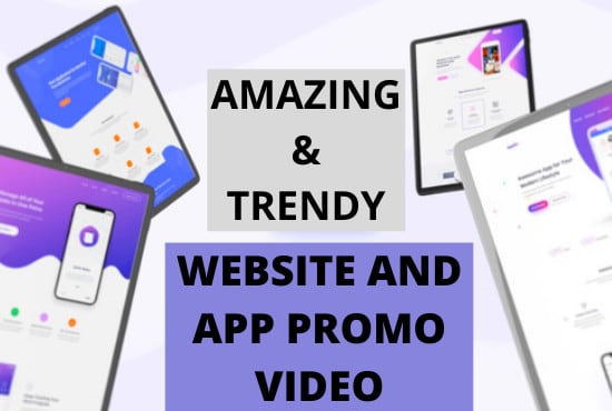 do amazing website and app promo video