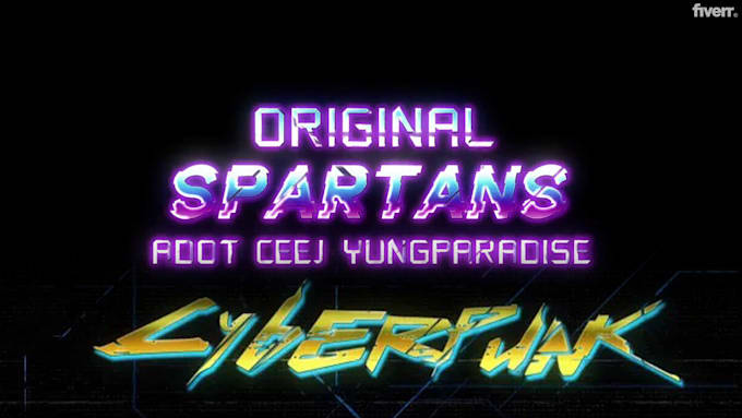 do transparent glitch glow cyberpunk logo or text animation