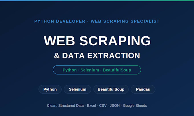 do professional web scraping and data extraction