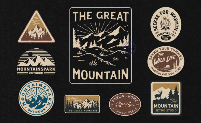 Create vintage outdoor graphic design for tshirt brand and