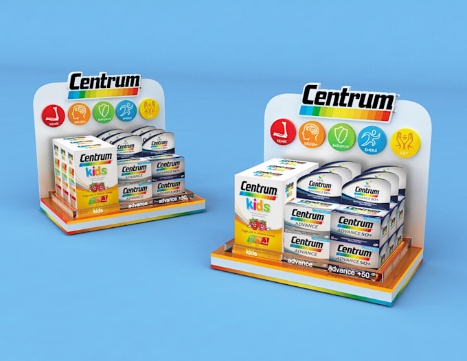 design 3d product display ,gondola, otc stand