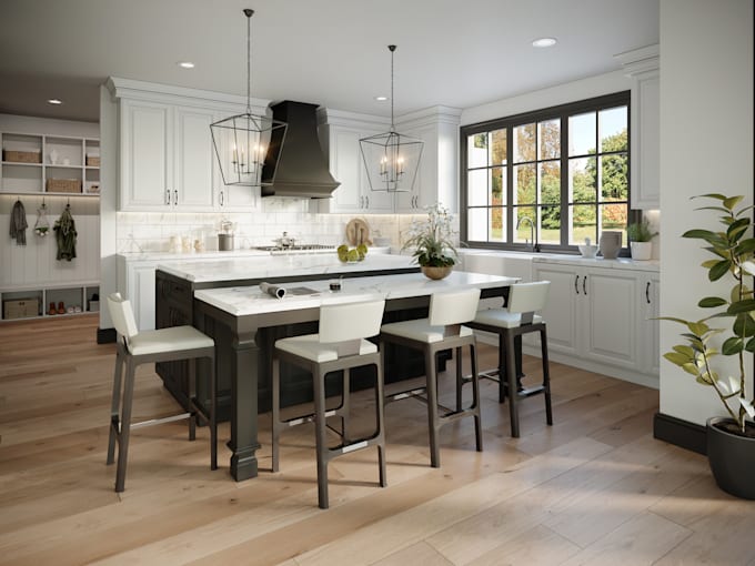 design and rendering interior, furniture super realistic
