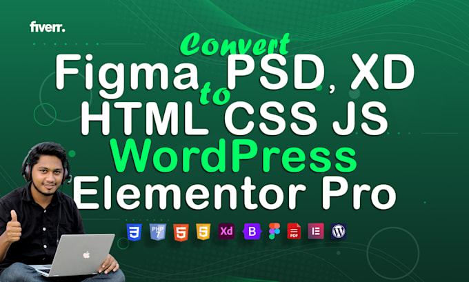 Do figma, psd to html, css, js, jquery, php, and bootstrap website by ...