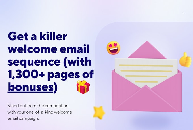 create the ultimate 3000 word welcome email sequence  with bonuses