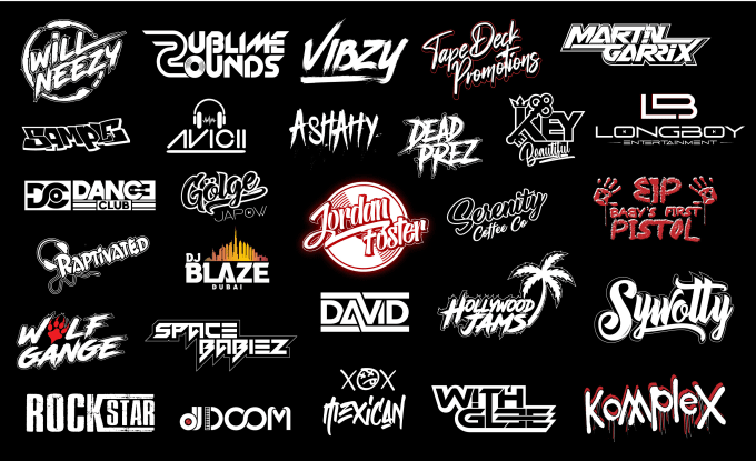 Design dj custom logo rap rock, dj metal band hip hop brand ,music ...