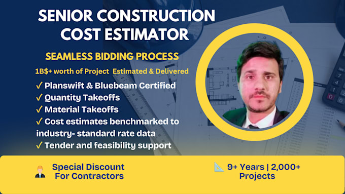 do quantity takeoff, material take off and construction cost estimation