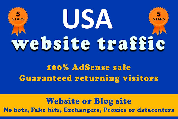 real website visitors from organic USA web traffic, adsense safe