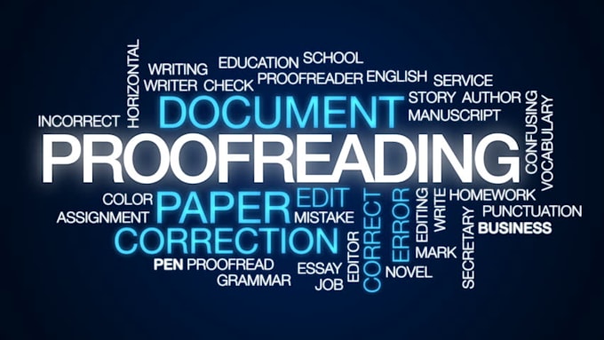 providing a high quality proofreading and editing services