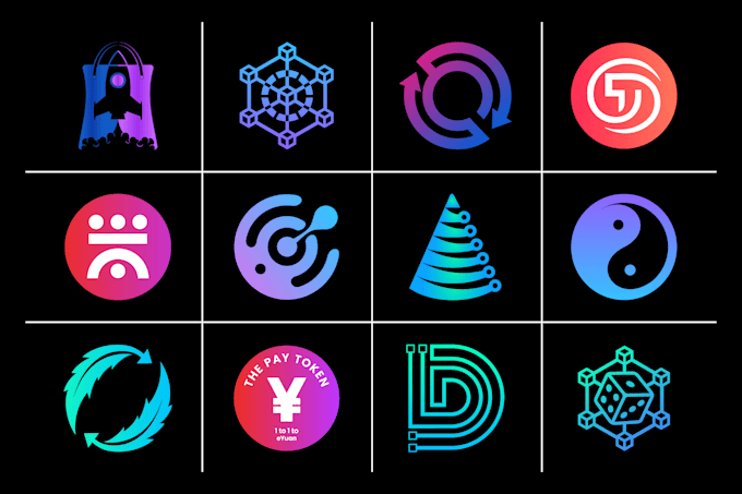 do creative modern minimalist tech and crypto logo design