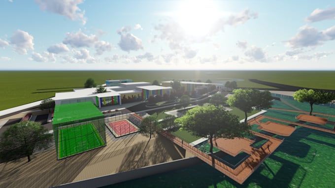 architecture sketchup 3d and realistic render in lumion