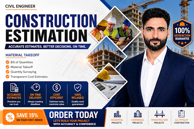 do cost estimation, material takeoffs, and quantity surveying