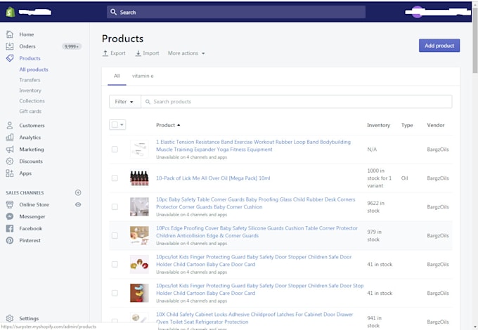 optimize shopify store with products listings