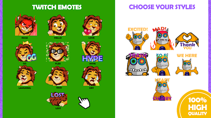 create awesome custom twitch emotes, badges, and sub badges