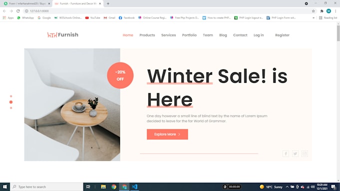 developed spa in vue js and laravel