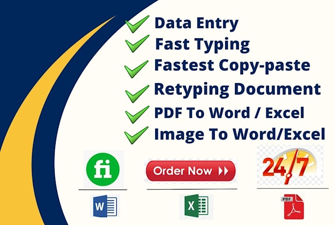 do fast typing, retype scanned documents, PDF conversion