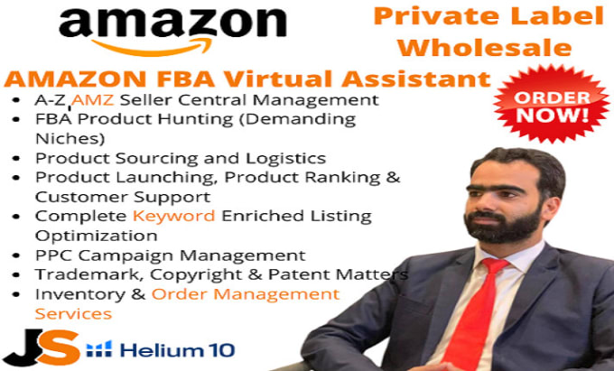 Hire a freelancer to be your amazon fba virtual assistant VA for private label