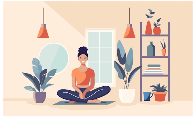 drawing flat vector illustration with people
