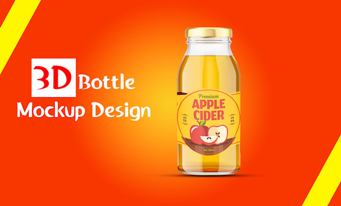 do any type of 3d bottle mockup so fast