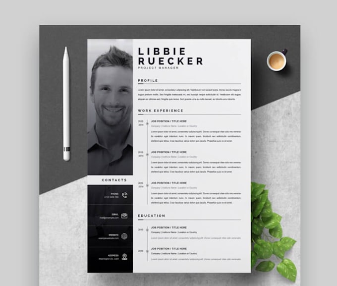 design for you a CV with modern or simple design