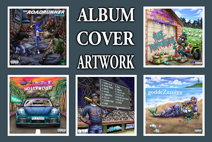 draw cartoon for hiphop rap album
