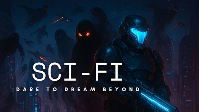 a custom sci fi, adventure story for any age without ai