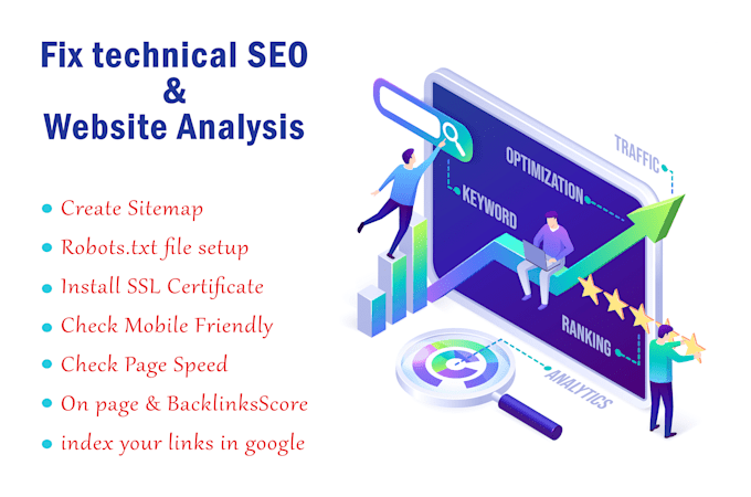 fix technical SEO and website analysis for google ranking