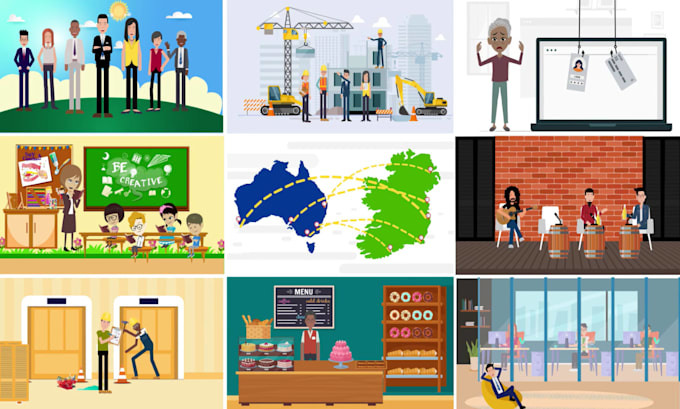 create a custom 2d animated explainer video