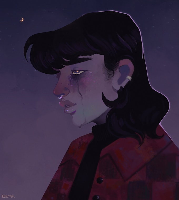 create a digital,colorful portrait for you