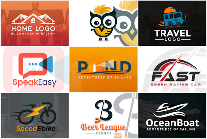 do modern minimalist unique flat custom business creative logo design