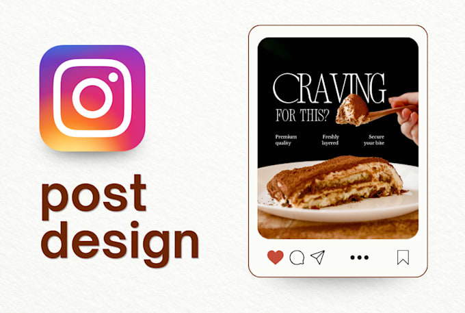 design instagram post for food, fashion, and events