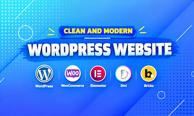 create wordpress website for your business, ecommerce website or blog