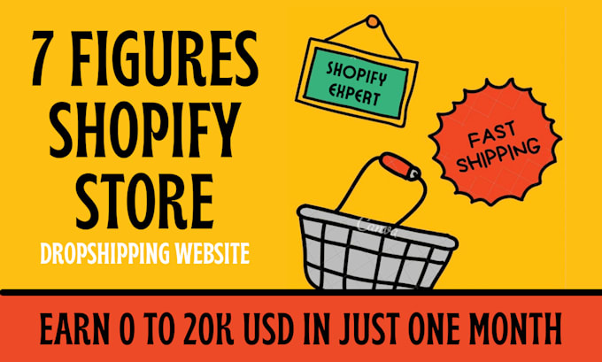 build 7 figures shopify dropshipping store, shopify website