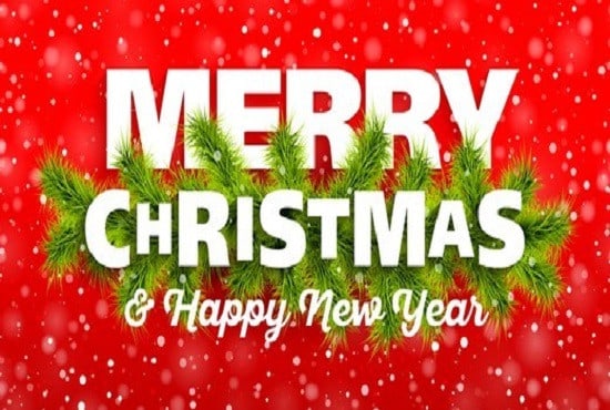 create christmas and new year greeting video