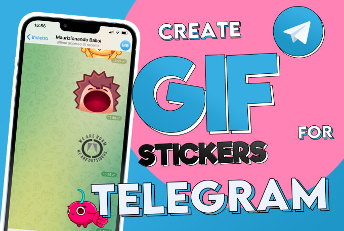 create animated GIF stickers for telegram