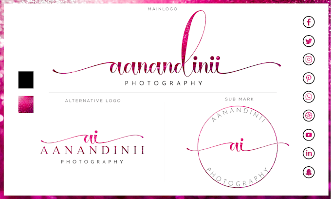 design luxury signature logo and branding kit