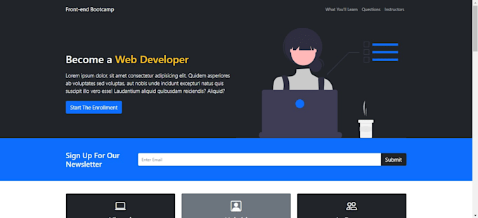Design a responsive web site using html5, css, bootstrap,javascript by ...