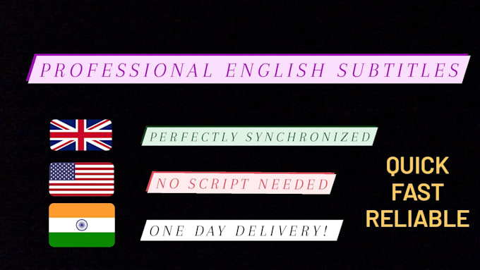 provide accurate english subtitles for you