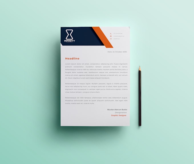design a professional editable company letterhead