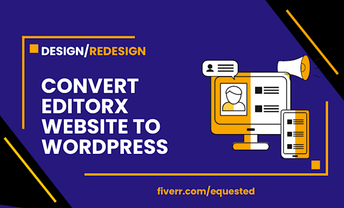 convert editorx build website to wordpress