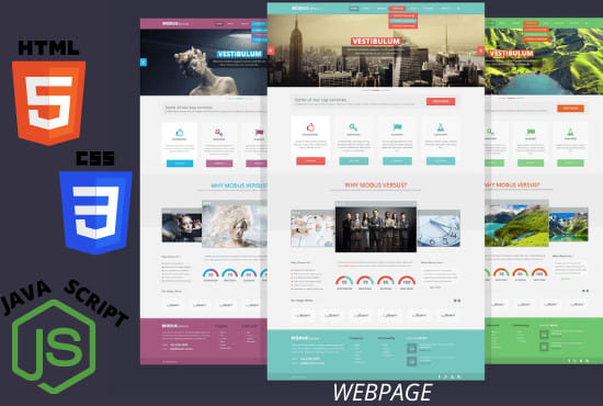 Create stunning web page design using html5, css3, bootstrap5 ...